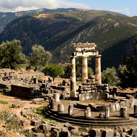 Mittelgriechenland 001 Heiligtum der Athena, Delphi, Mittelgriechenland, Griechenland, Delfoi, Greece