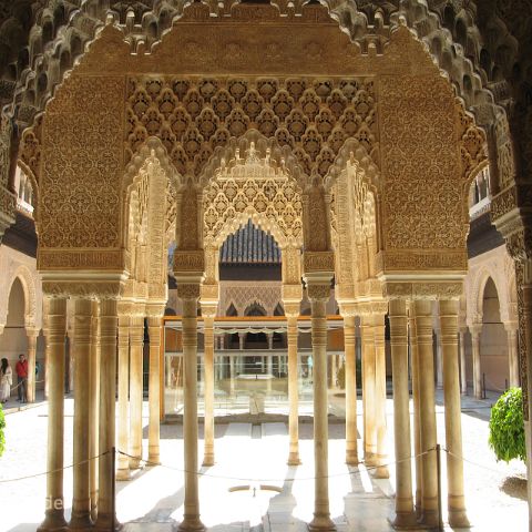 Granada 004 Loewenhof, Alhambra, Granada, Andalusien, Andalusia, Andalucia, Spanien, Espana, Spain