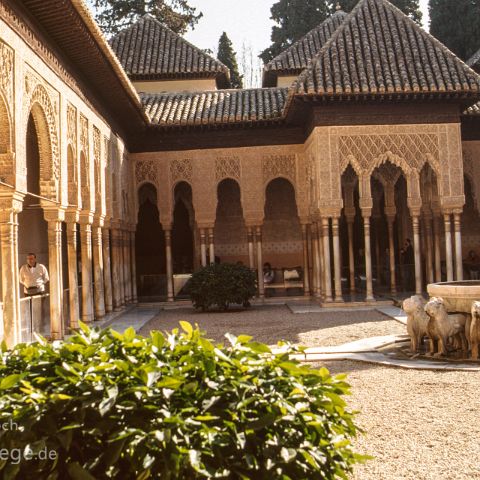 Granada 007 Loewenhof, Alhambra, Granada, Andalusien, Andalusia, Andalucia, Spanien, Espana, Spain